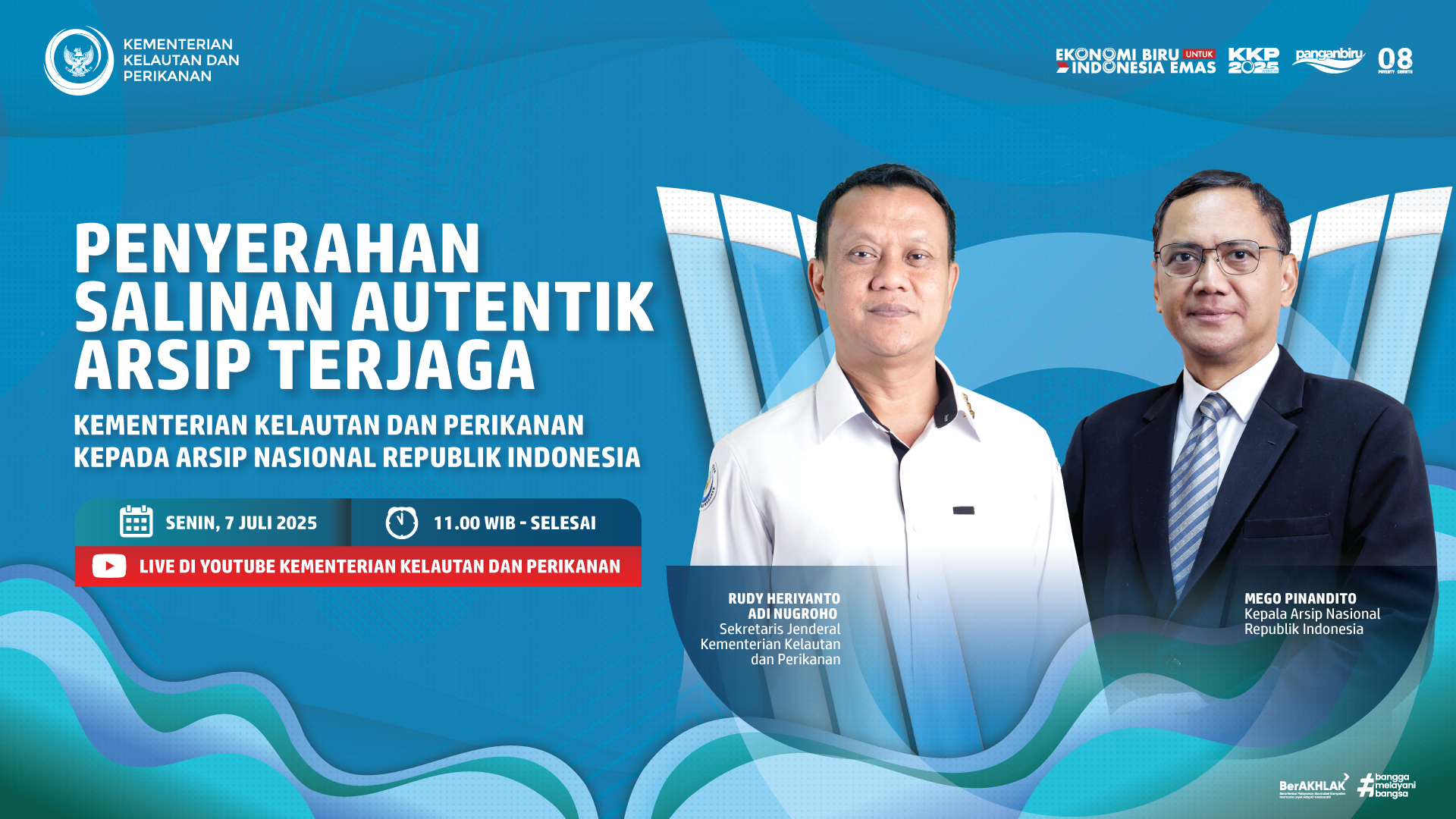 Penyerahan Salinan Autentik Arsip Terjaga KKP kepada ANRI