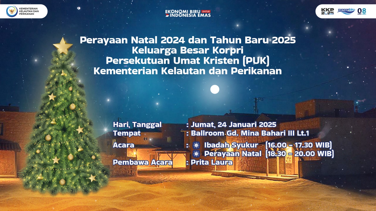 Perayaan Natal 2024 dan Tahun Baru 2025 Keluarga Besar Korpri Persekutuan Umat Kristen (PUK) Kementerian Kelautan dan Perikanan