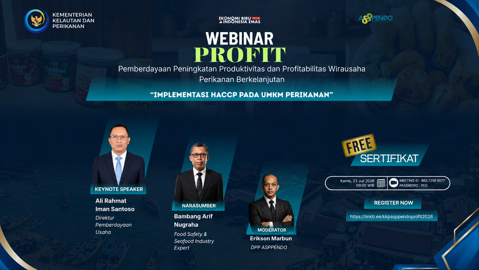 Webinar PROFIT -  Implementasi HACCP Pada UMKM Perikanan