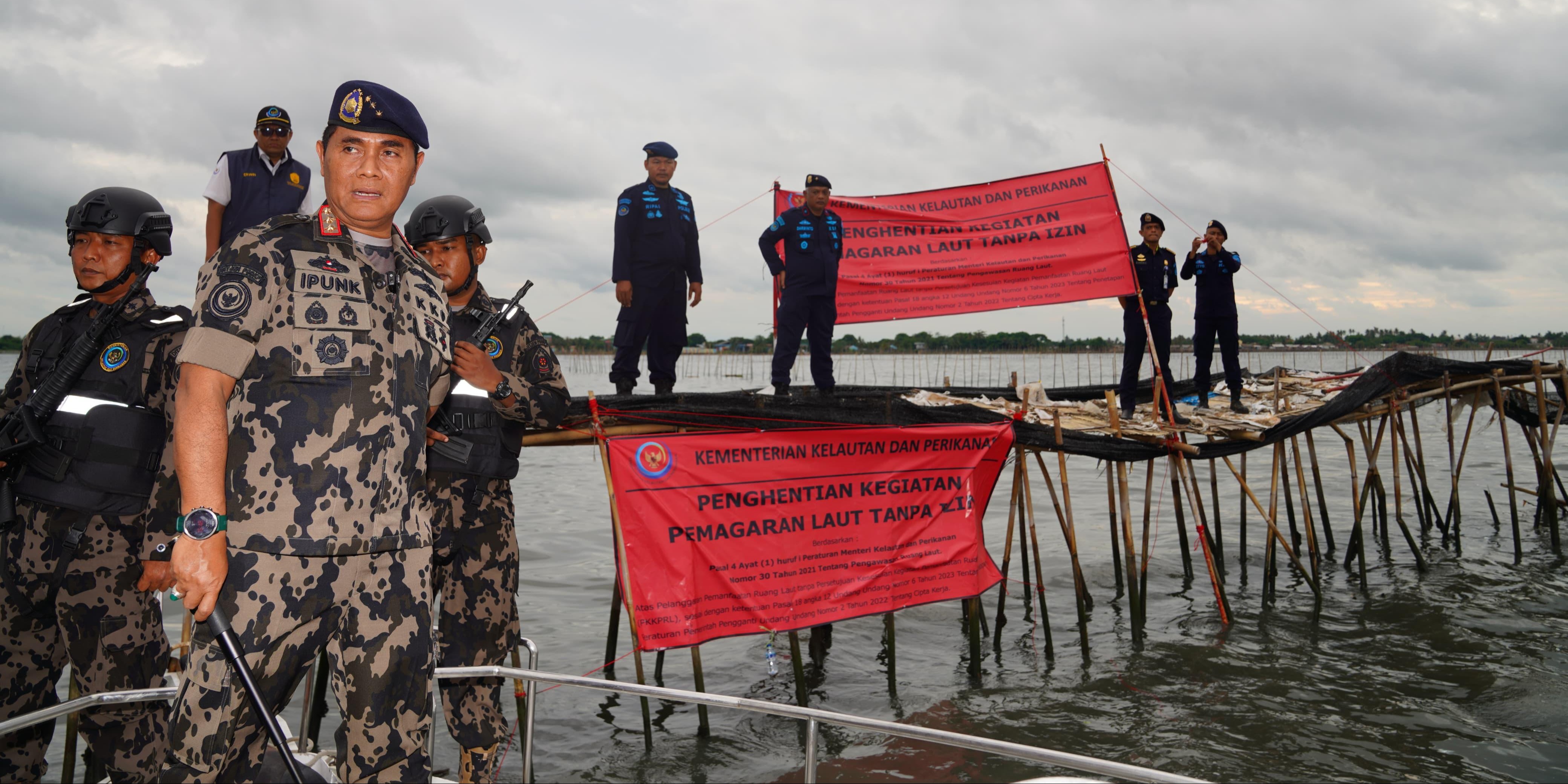 KKP Hentikan Kegiatan Pemagaran Laut Tanpa Izin di Tangerang