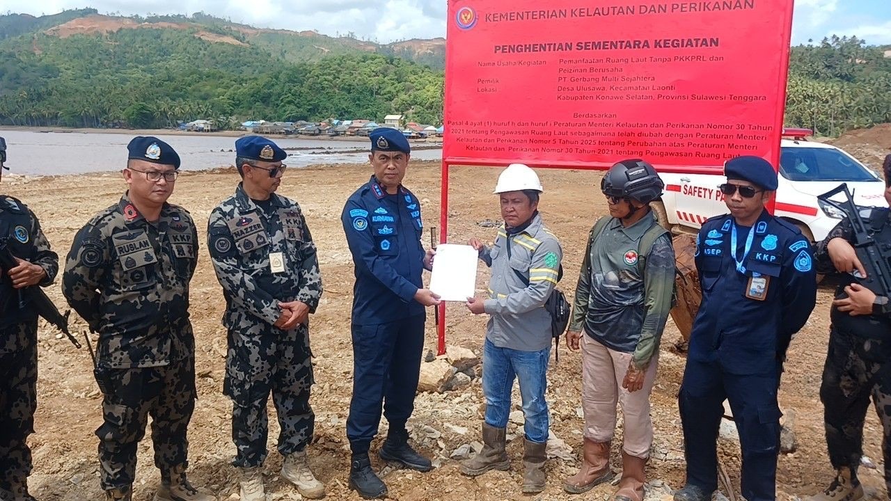 KKP Hentikan Kegiatan Pemanfaatan Ruang Laut Ilegal di Konawe Selatan