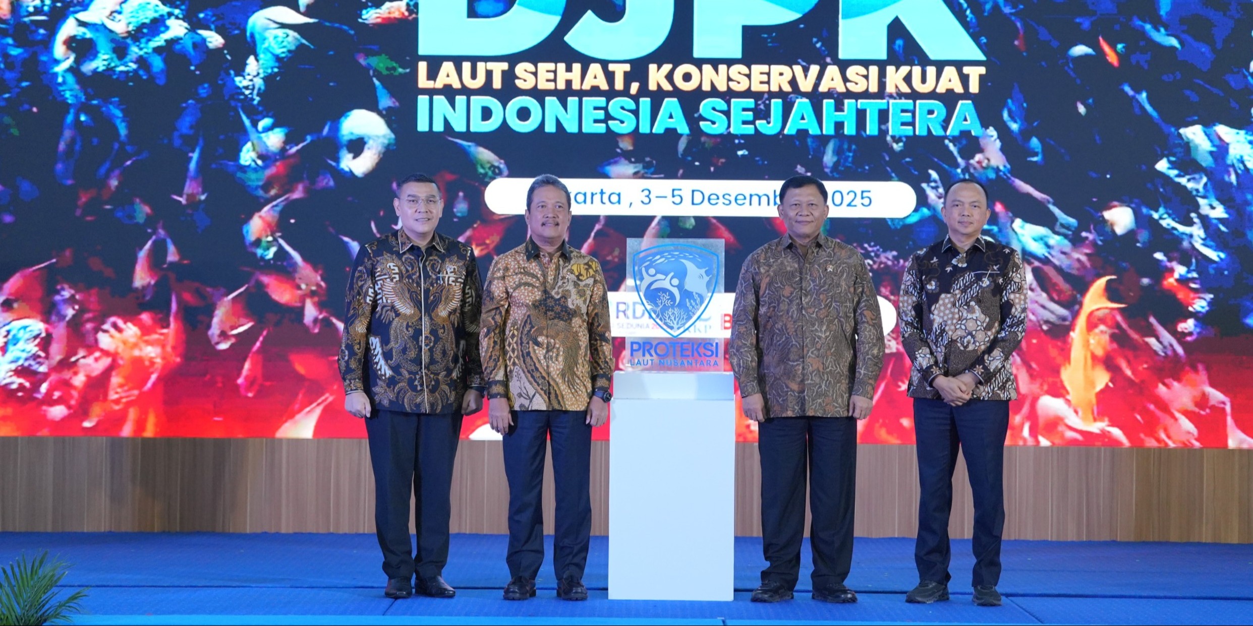 Launching Program Terpadu Restorasi Ekosistem dan Konservasi (PROTEKSI) oleh Menteri Kelautan dan Perikanan pada acara Rakernis DJPK, Jakarta (4/12)