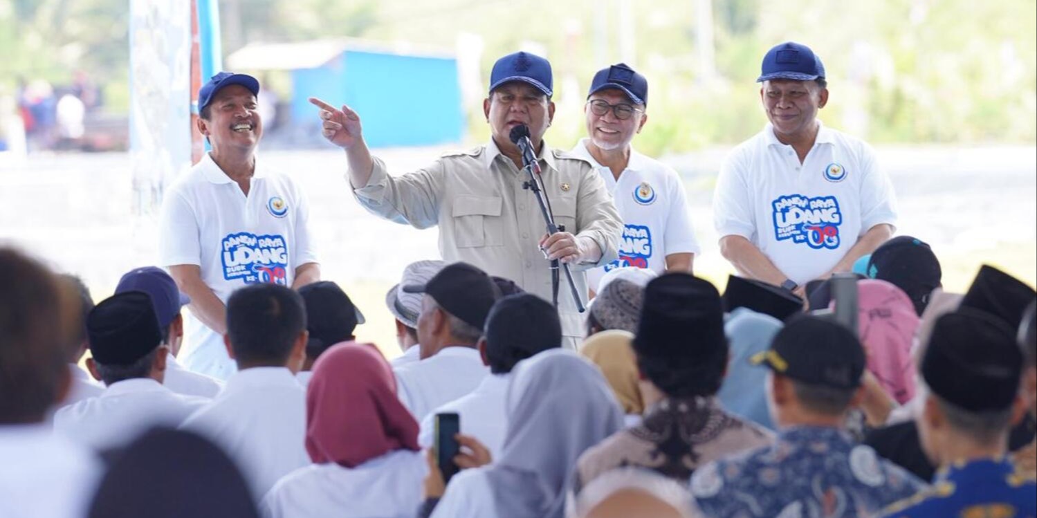 Presiden Prabowo Panen Raya Udang Vannamei di BUBK Kebumen