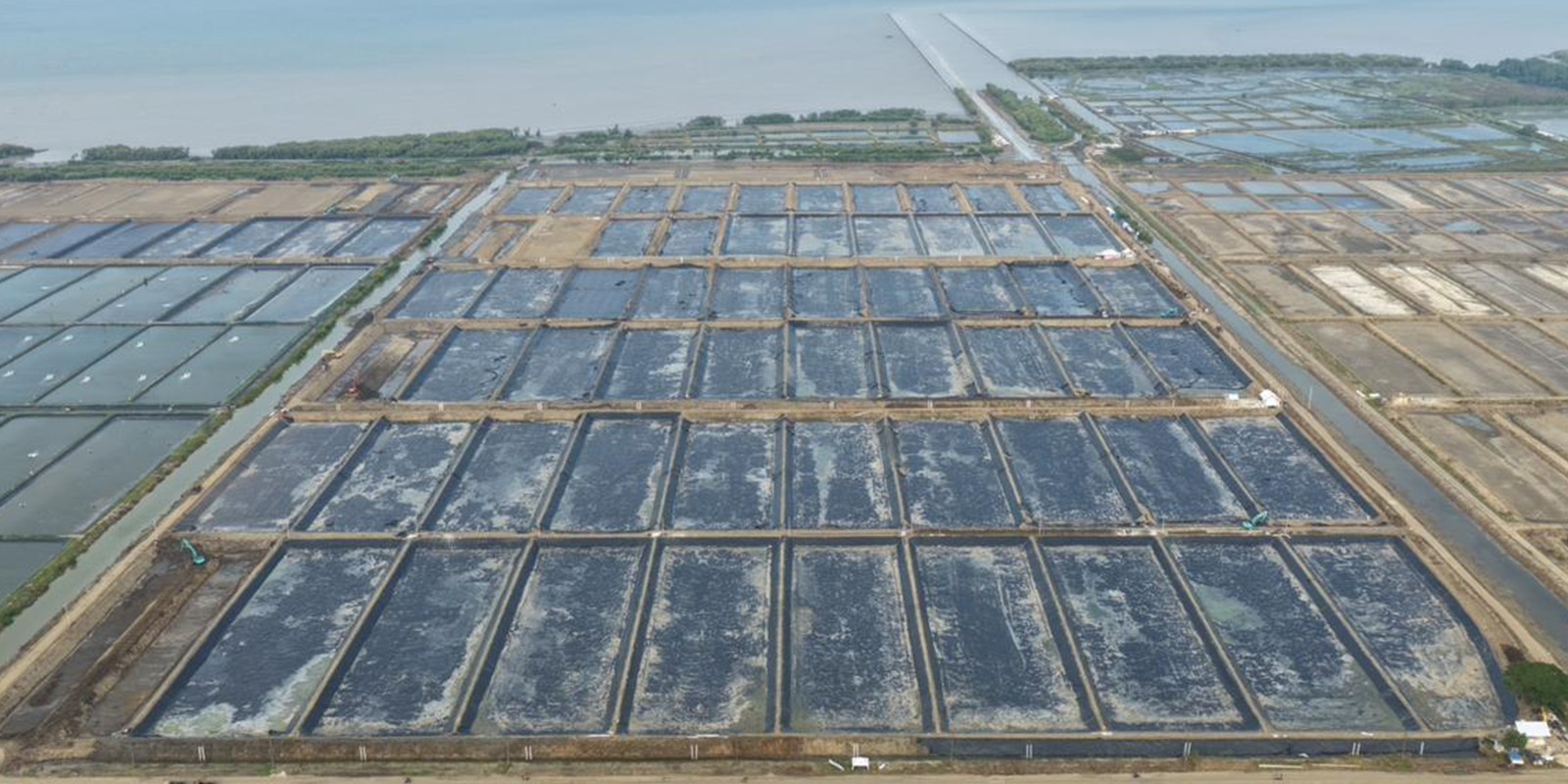 Progres Pemasangan Geomembran Kolam ukuran 4000 meter persegi BINS Karawang Per 21 Oktober 2025