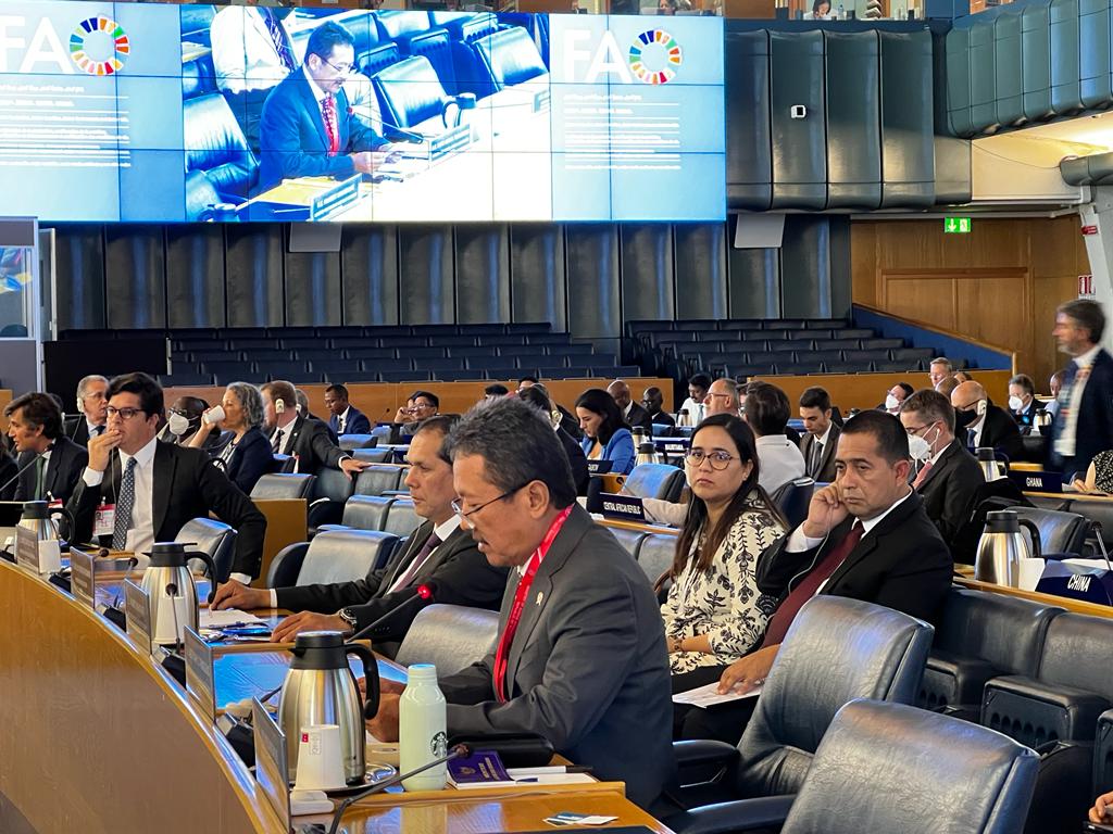 (5/9/2022) Menteri Trenggono Menyampaikan Pidato pada Sidang Committee on Fisheries (COFI) ke-35 di Roma, Italia