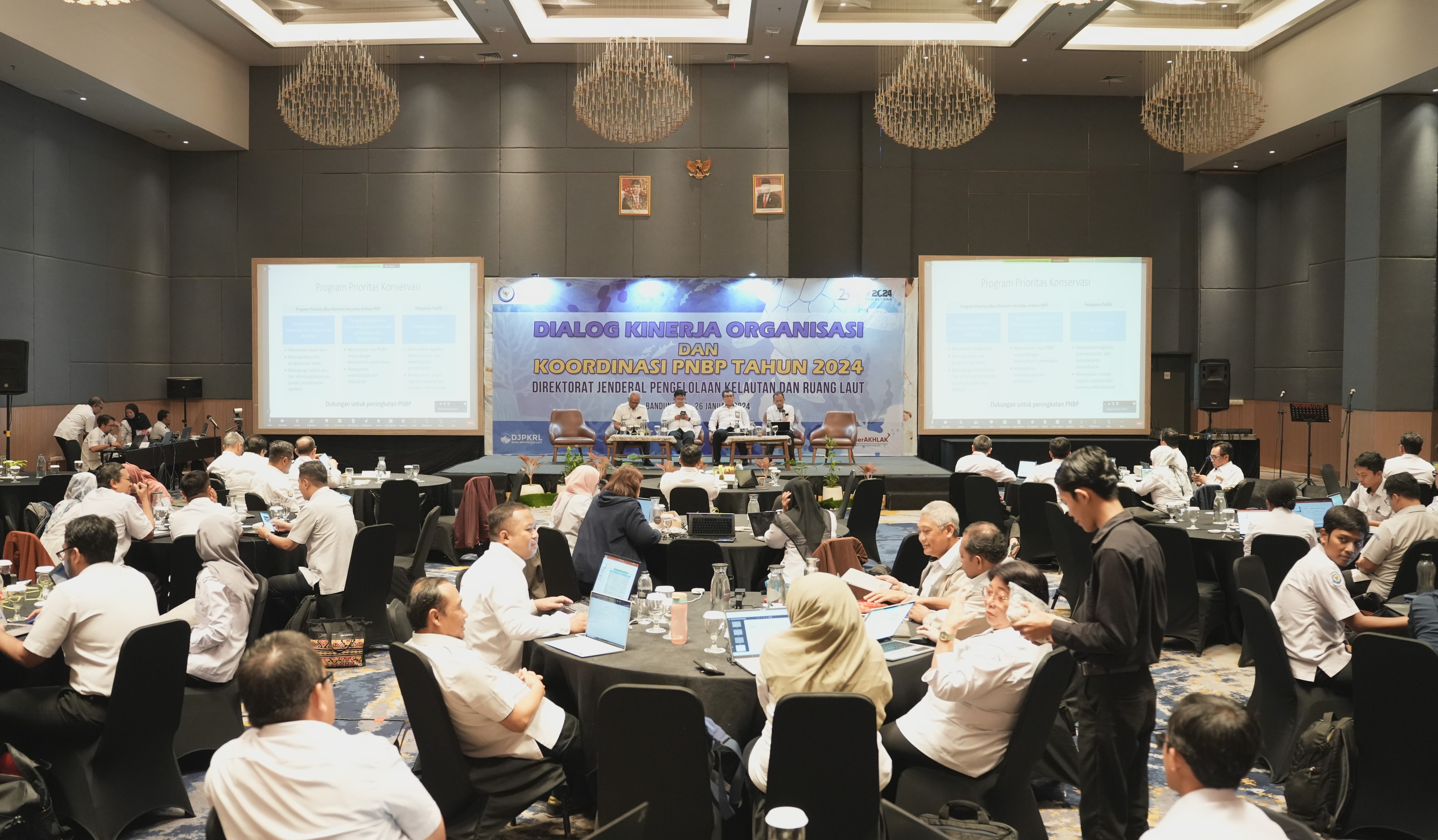 Dialog Kinerja Organisasi dan Koordinasi PNBP tahun 2024 Direktorat Jenderal Pengelolaan Ruang Laut, Bandung (25/2).