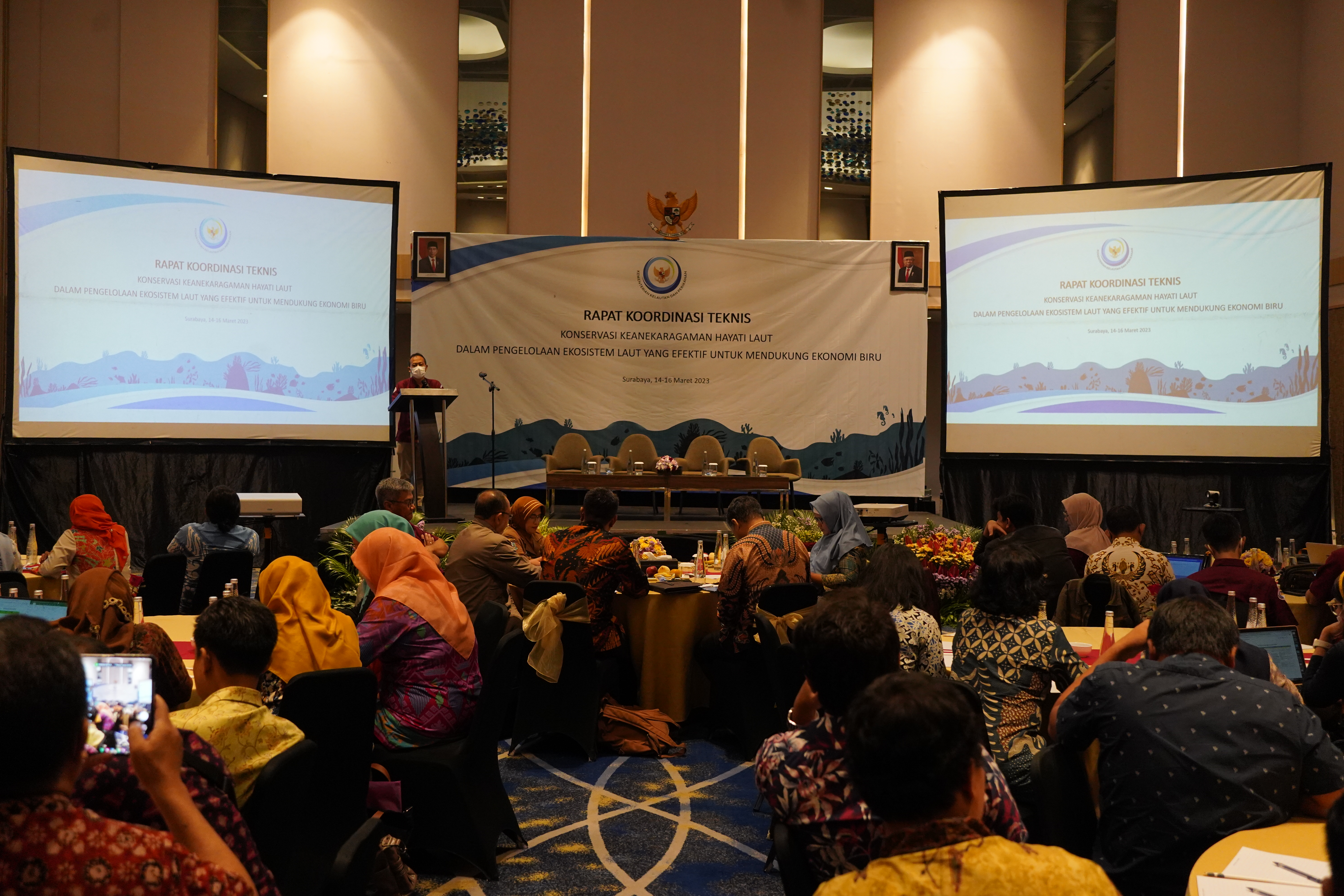 Rapat Koordinasi Teknis Konservasi Keanekaragaman Hayati Laut dalam Pengelolaan Ekosistem Laut yang Efektif untuk Mendukung Ekonomi Biru,Surabaya (14/3)