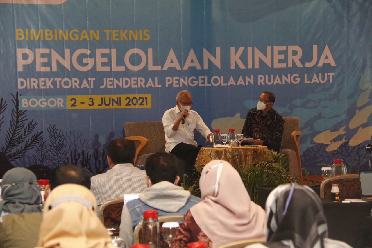 Bimtek Pengelolaan Kinerja Direktorat Jenderal Pengelolaan Ruang Laut, Bogor 2-3 Juni 2021.