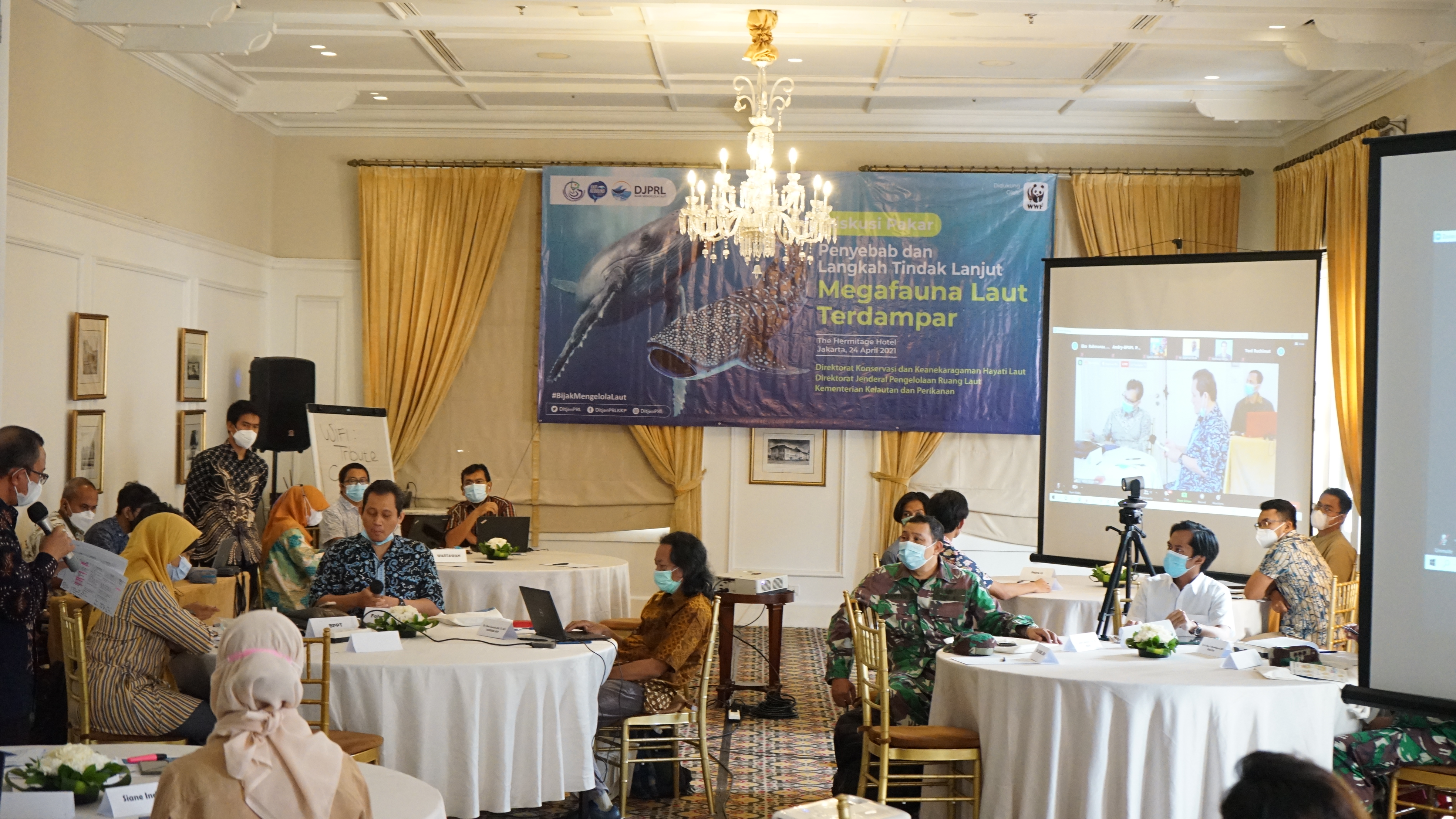 Diskusi Pakar Penyebab dan Langkah Tindak Lanjut Megafauna Laut Terdampar, Jakarta (24/4)