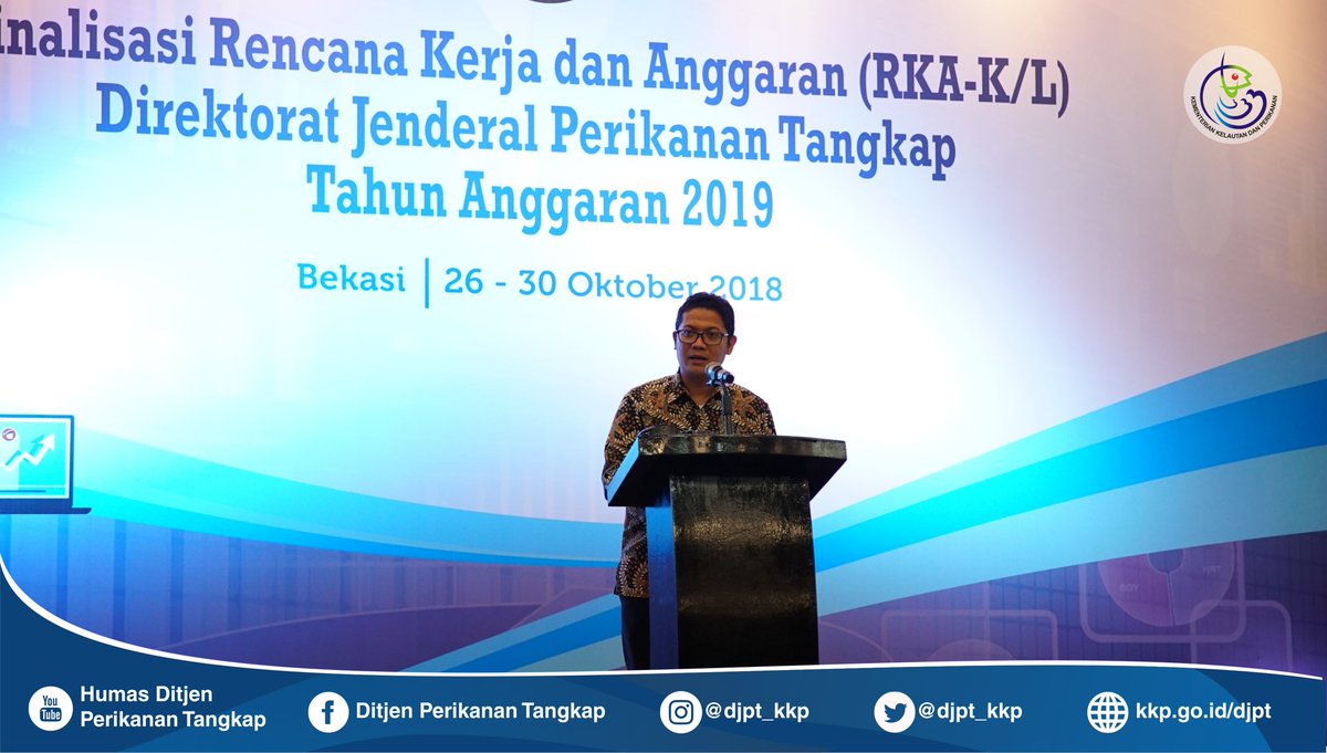 Dirjen Perikanan Tangkap M. Zulficar Mochtar, secara resmi membuka kegiatan finalisasi rencana kerja dan anggaran (RKA-K/L) lingkup DJPT TA. 2019.