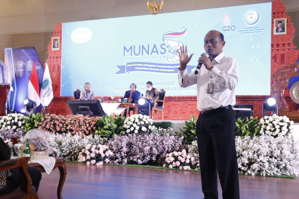 Dirjen PB dan MKP menghadiri acara Musyawarah Nasional Shrimp Club Indonesia di Surabaya