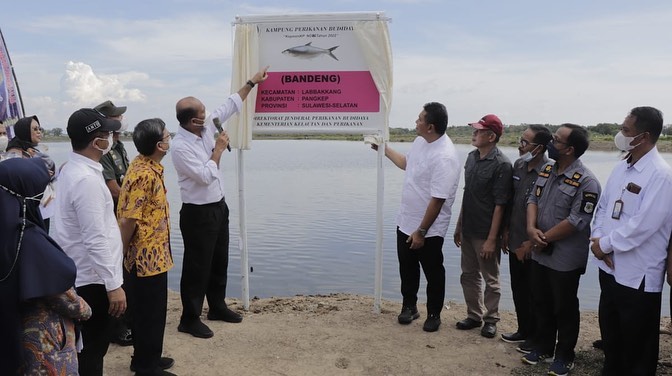 Dirjen PB mencanangkan 2 kampung perikanan budidaya di Sulawesi Selatan (17/04/22)
