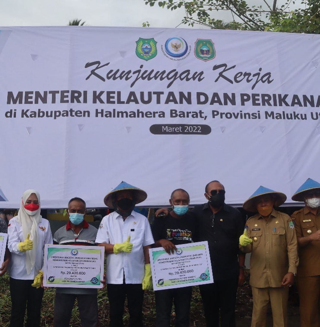 MKP meninjau budidaya rumput laut di perairan Jaiololo, Kab. Halmahera Barat (07/03/2022)