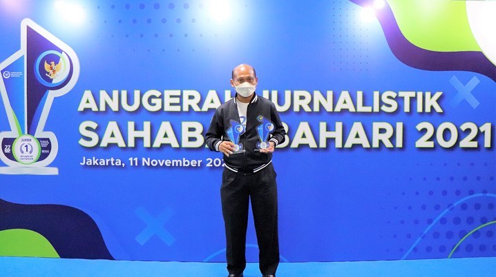 Dirjen PB menghadiri acara Anugerah Jurnalistik Sahabat Bahari (11/11/21)
