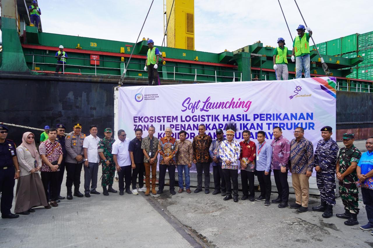 soft Launching Ekosistem Logistik Hasil Perikanan Zona II PIT koridor Biak-Surabaya