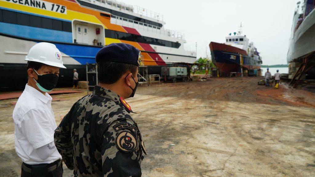 Dirjen PSDKP Melakukan Peninjauan Pengerjaan Dua Unit Speed Boat Yang Sedang Dibangun di PT Palindo (22/8)