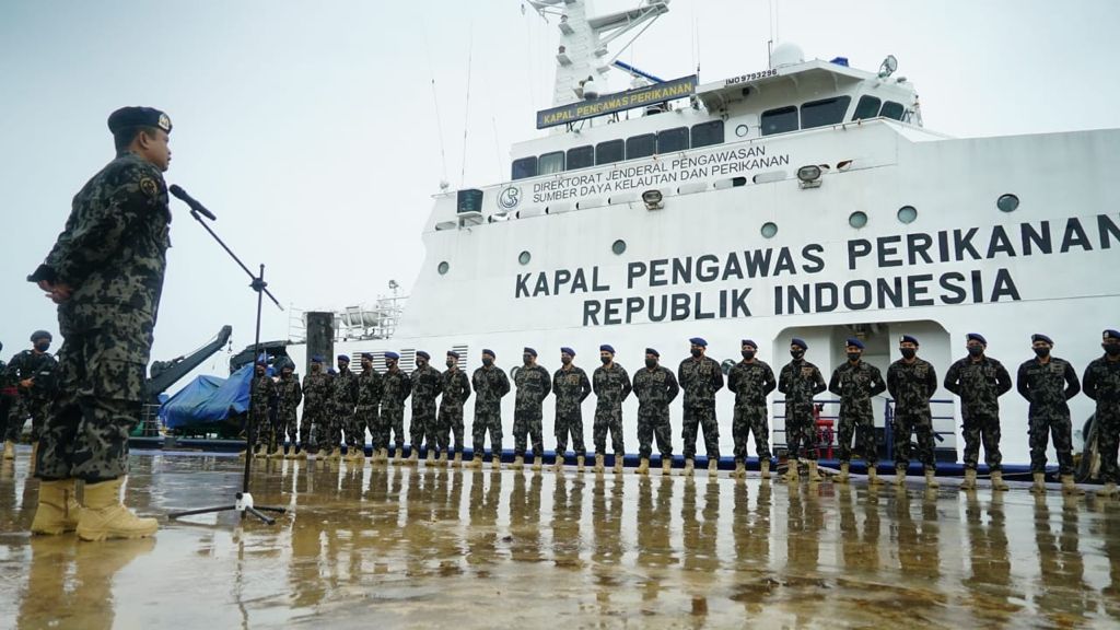 Arahan Dirjen PSDKP kepada awak kapal pengawas KKP di Pangkalan PSDKP Batam