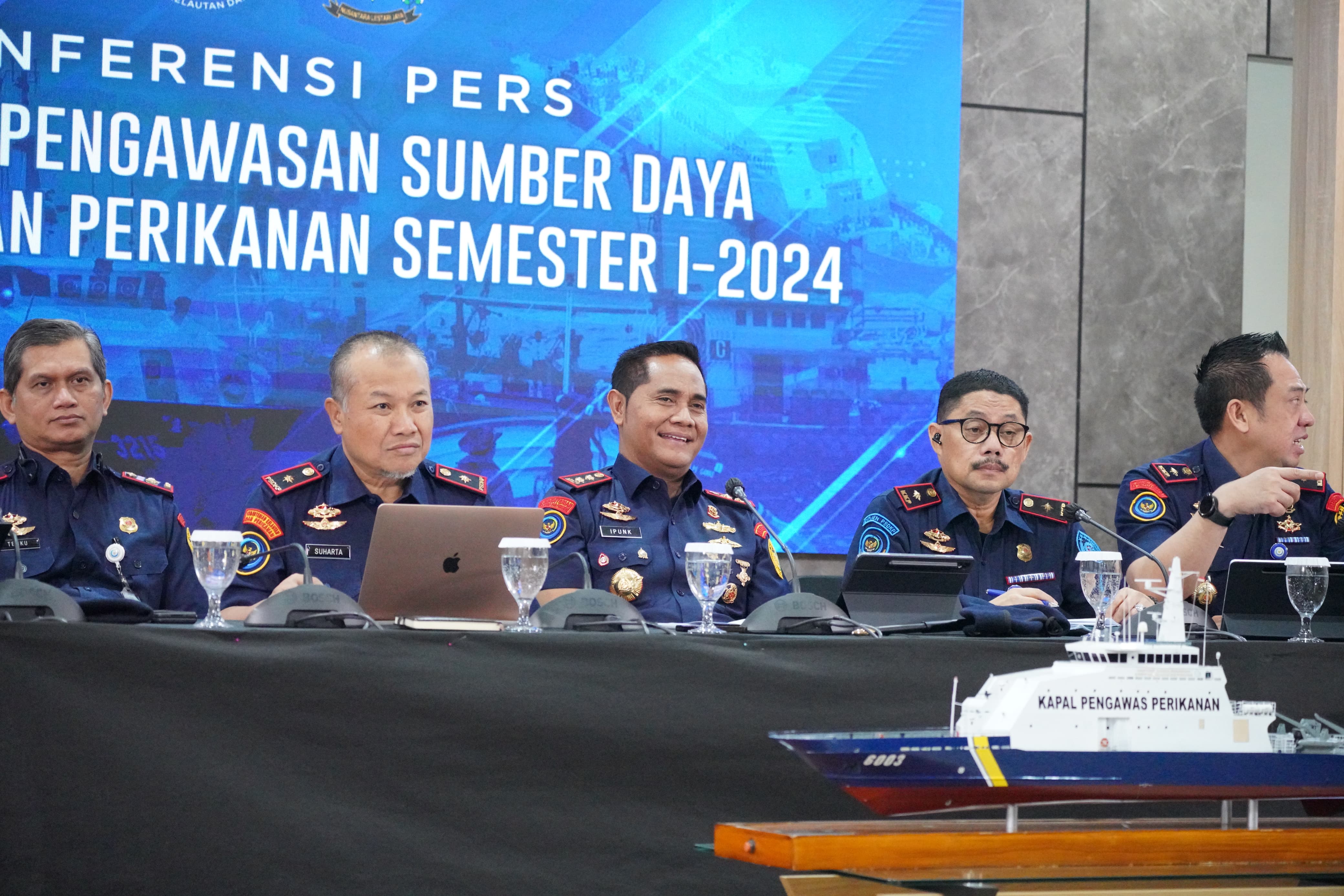 Konferensi Pers Kinerja Pengawasan Sumber Daya Kelautan dan Perikanan Semester I Th 2024