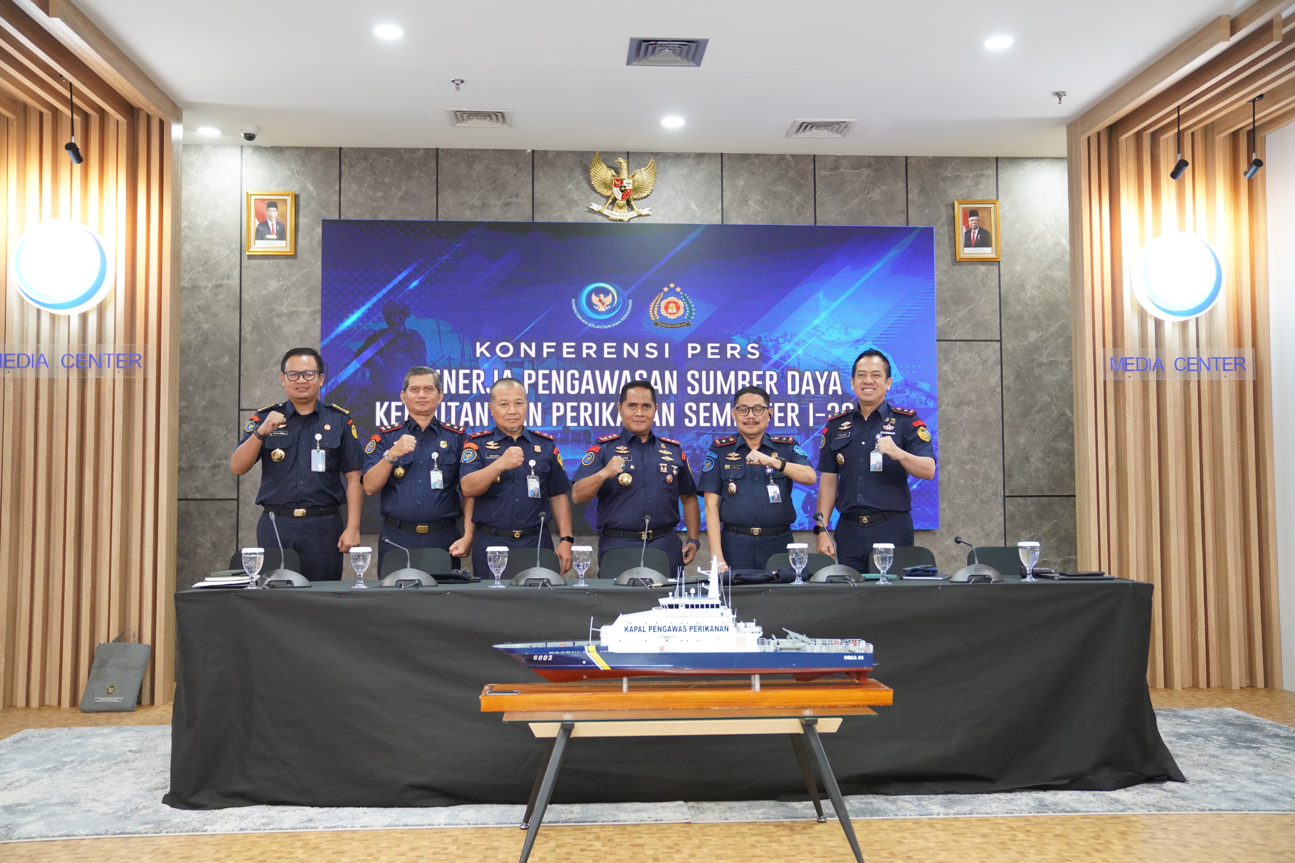 Konferensi Pers Kinerja Pengawasan Sumber Daya Kelautan dan Perikanan Semester I Th 2024