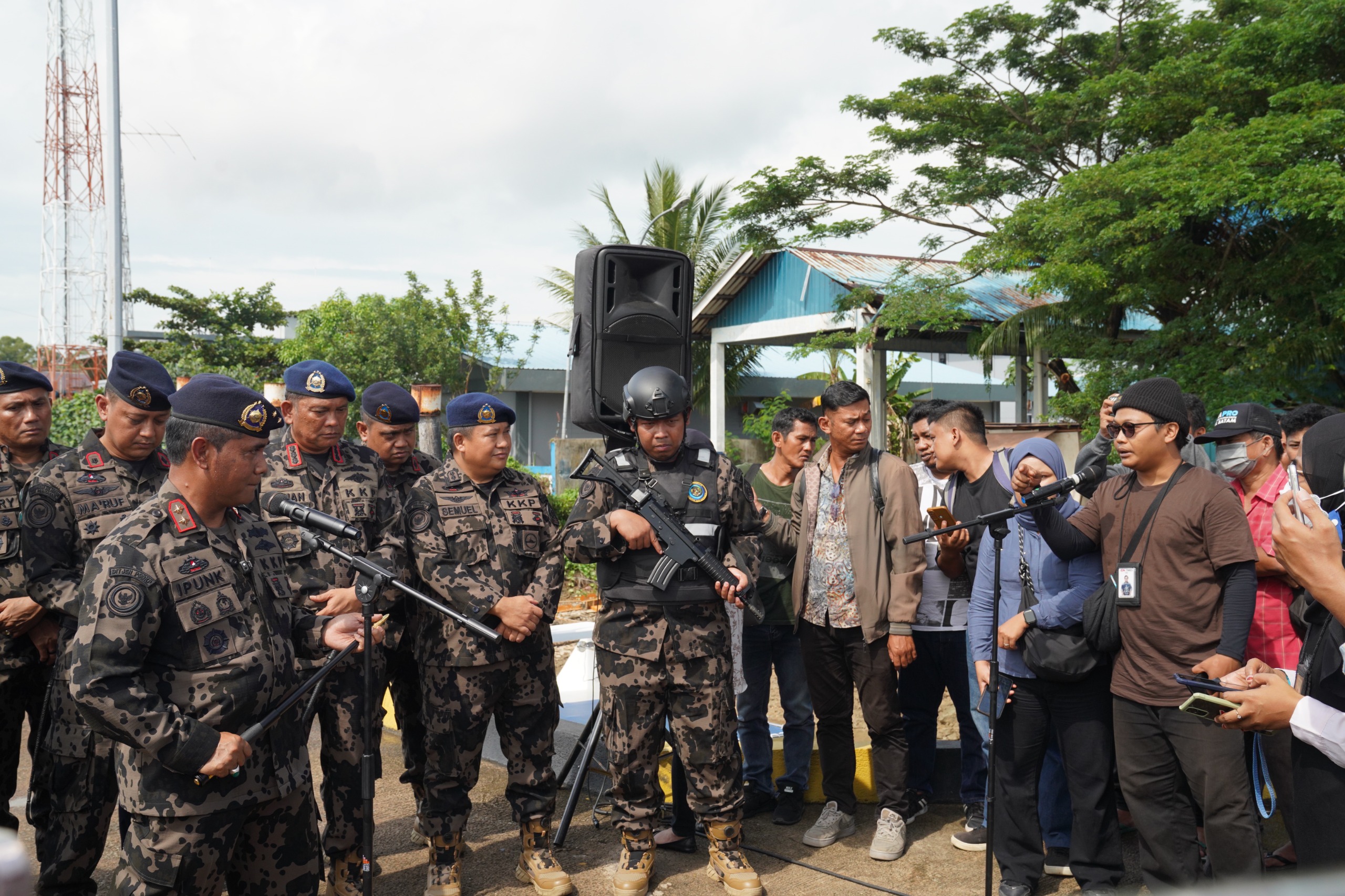 Konferensi Pers KKP Amankan Kapal Vietnam di Perairan Natuna