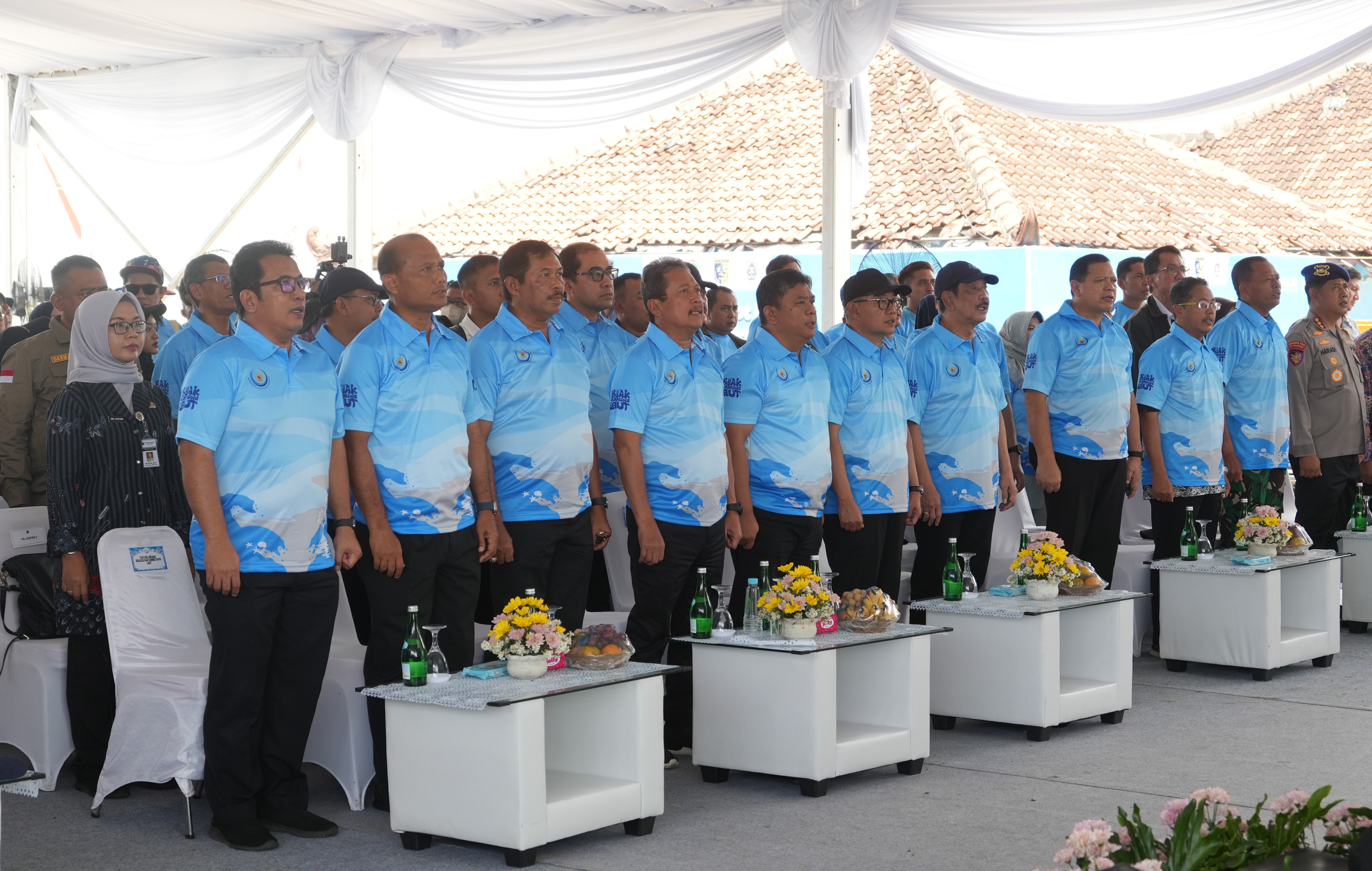 Soft Launching Pilot Project Pengembangan Kawasan Berbasis Pengelolaan Hasil Sedimentasi di Laut secara Berkelanjutan di Morodemak, Demak (11/10).