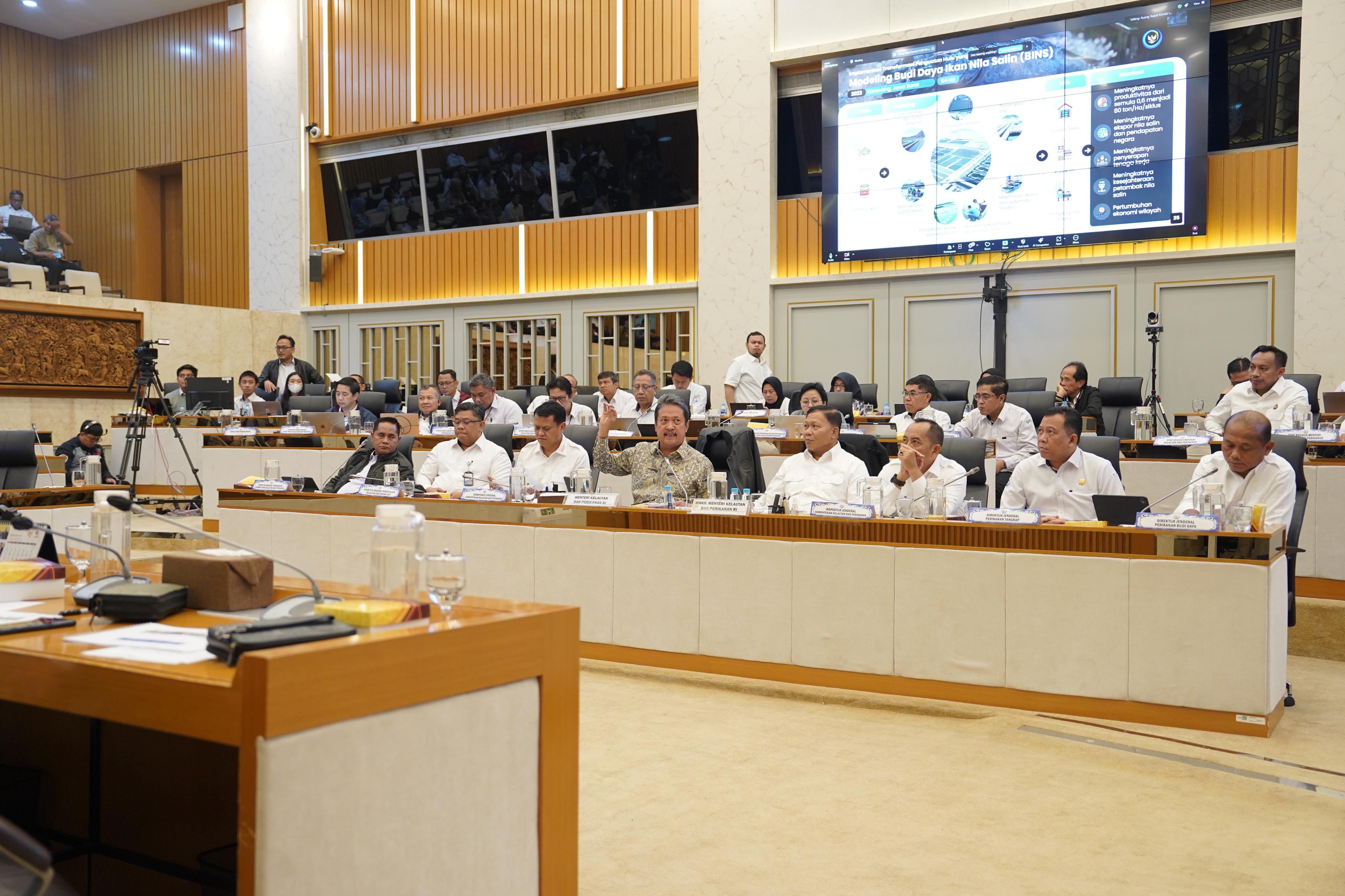 Sekretaris Jenderal KKP pada Rapat Kerja Kementerian Kelautan dan Perikanan bersama Komisi IV DPR RI