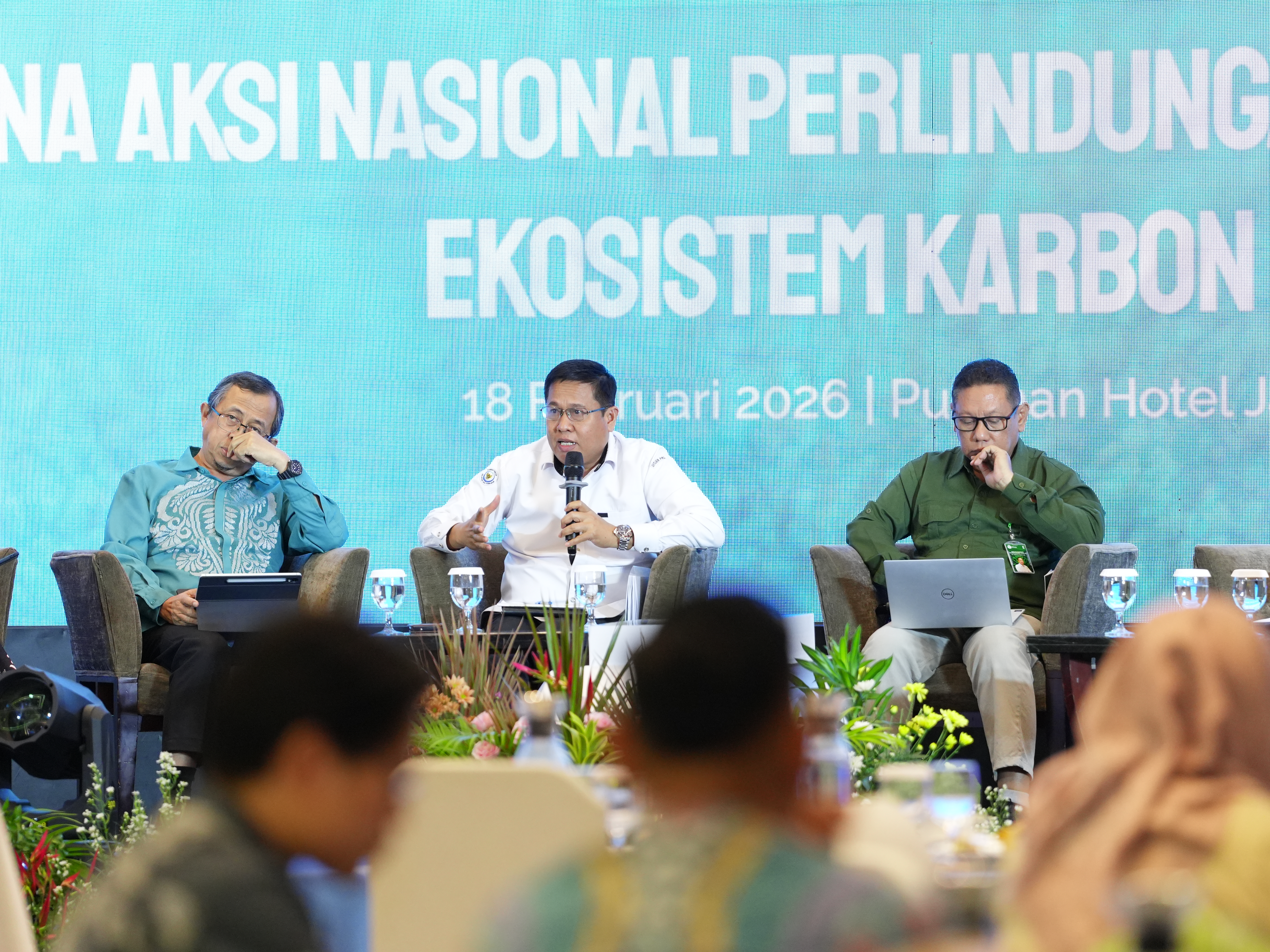 Peluncuran Dokumen Rencana Aksi Nasional Perlindungan dan Pengelolaan Ekosistem Karbon Biru (Ekosistem Mangrove dan Padang Lamun) 2025-2030, Jakarta (18/2).