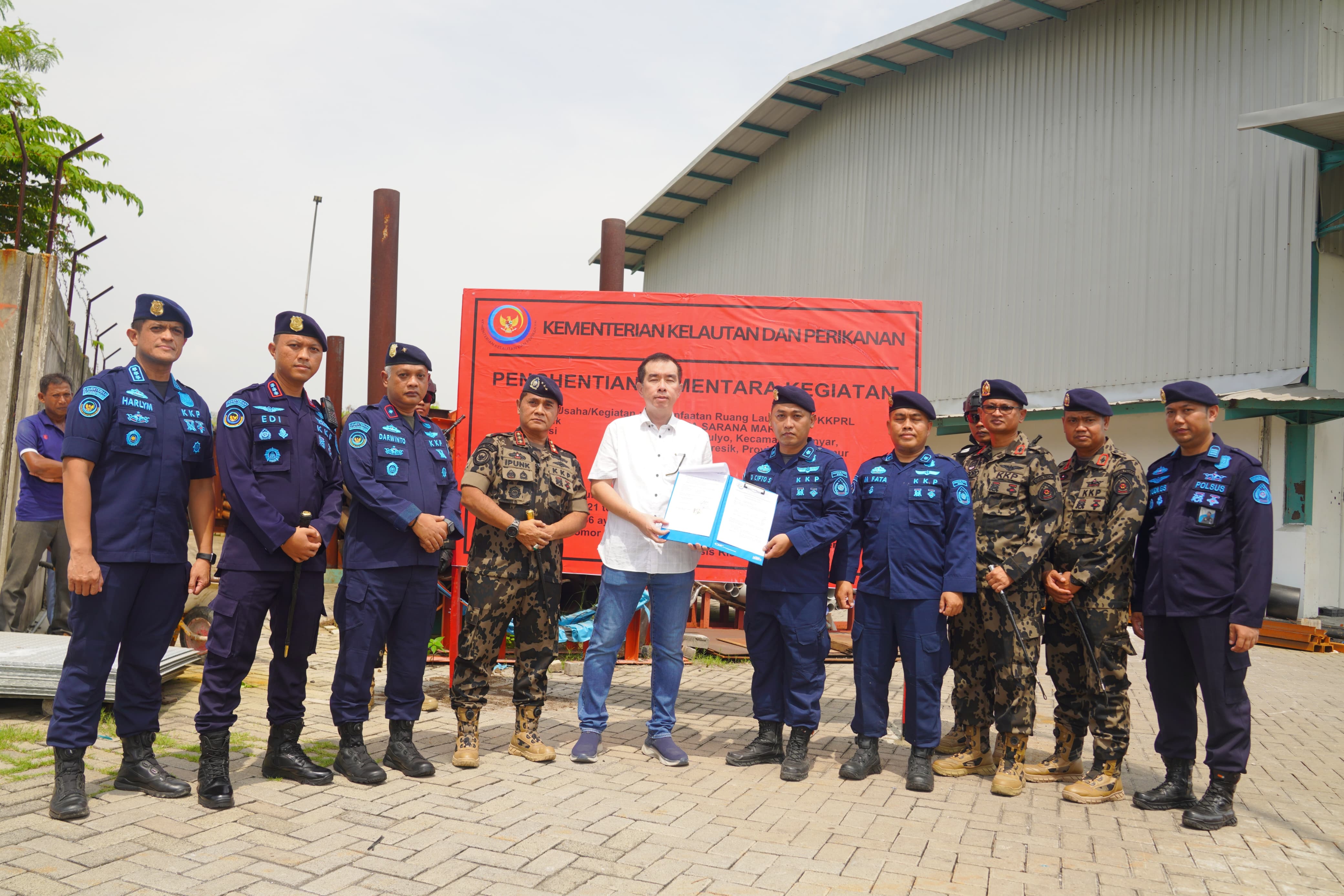 KKP Hentikan Pemanfaatan Ruang Laut Tak Berizin Seluas 30 Ha di Gresik