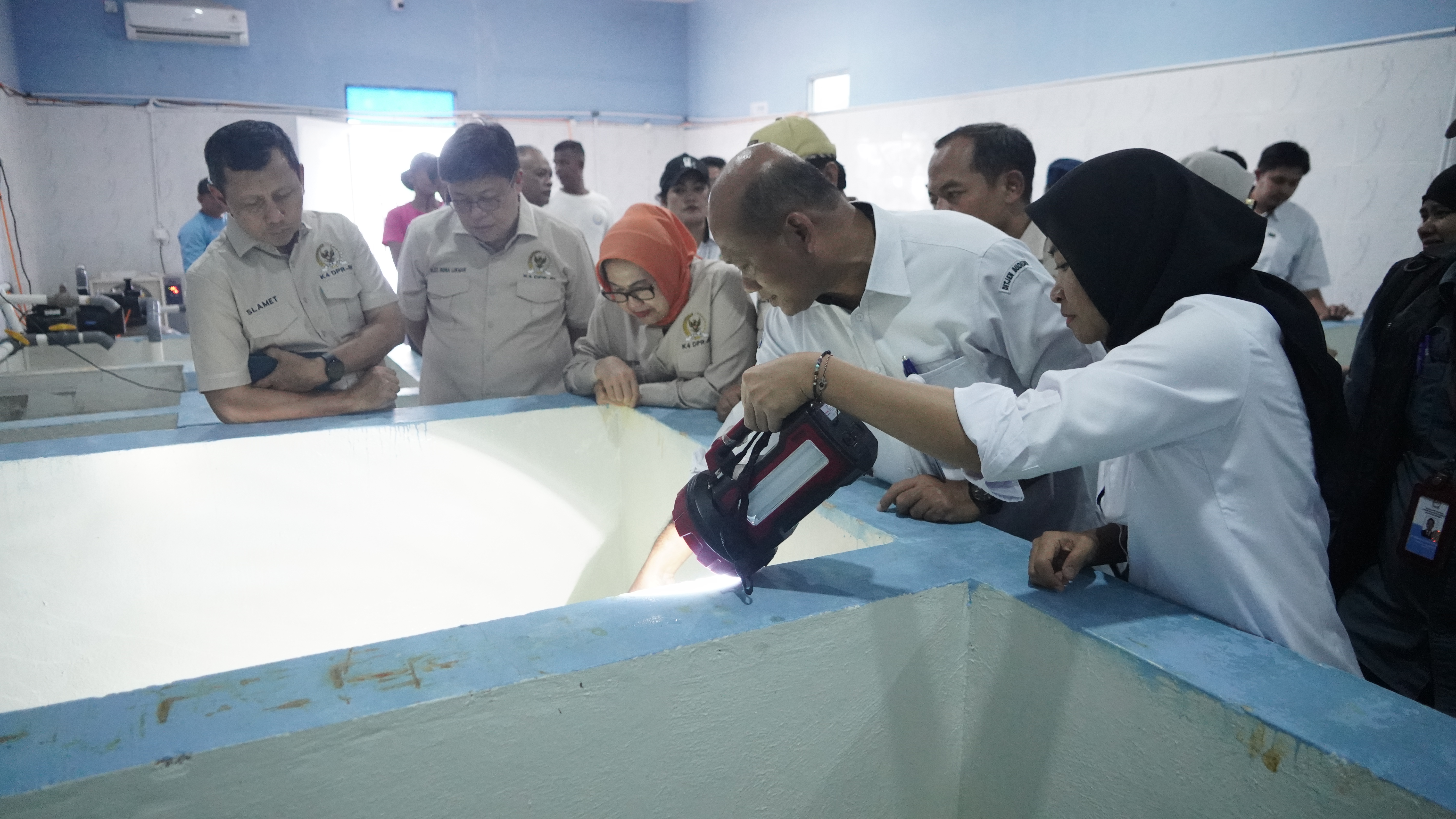 Kunjungan Kerja Komisi IV DPR RI ke Modeling Budi Daya Lobster di BPBL Batam