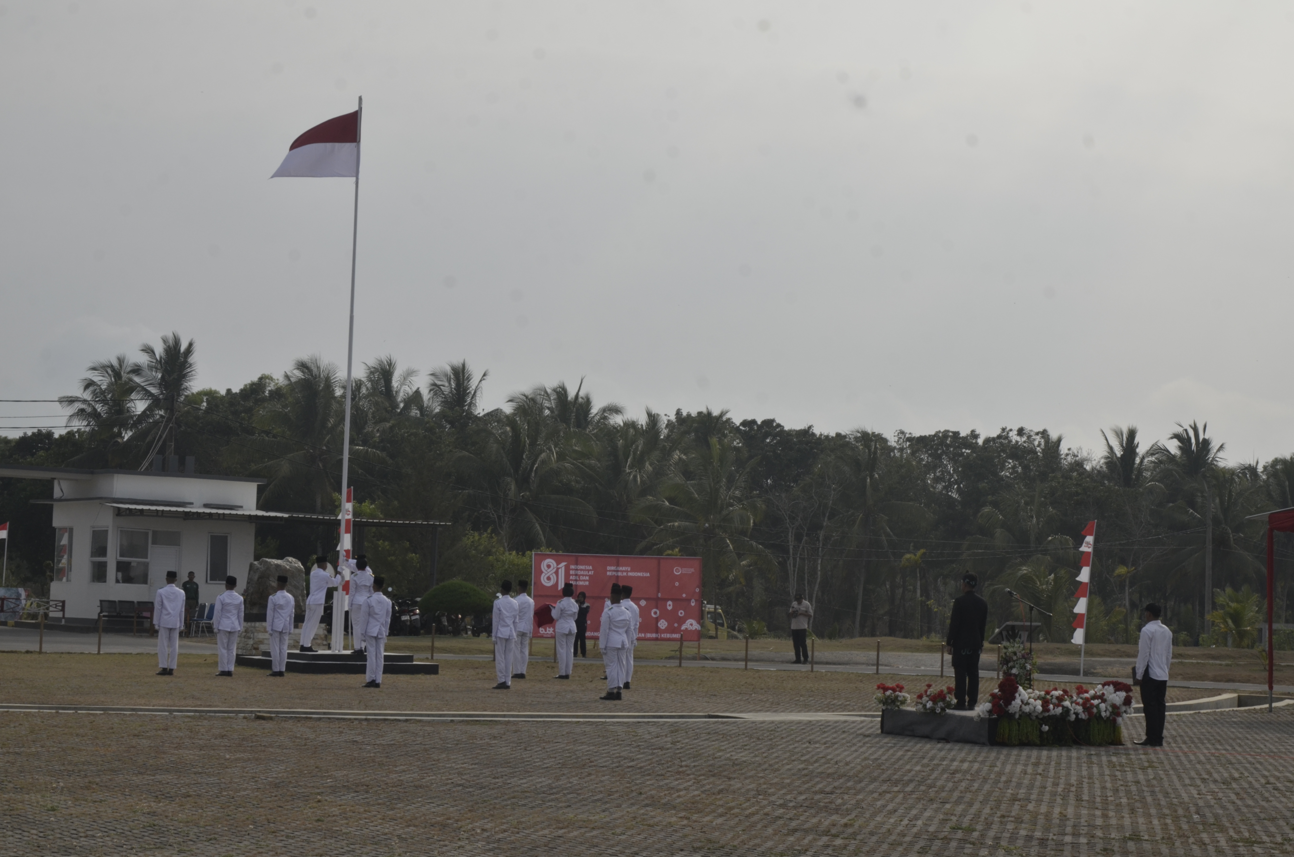 Upacara Peringatan HUT ke-81 Republik Indonesia di Tambak BUBK Kebumen, Jawa Tengah