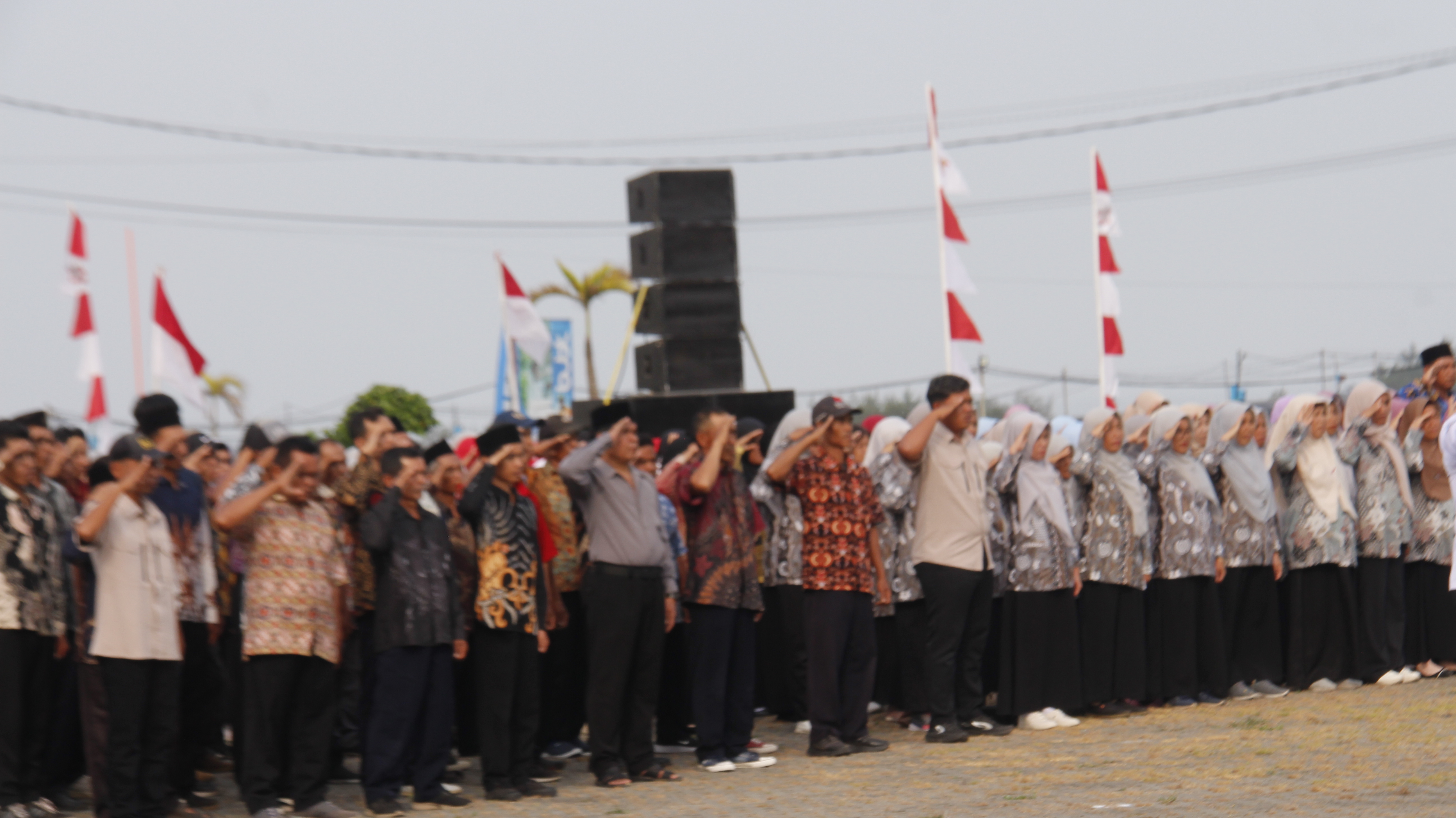 Upacara Peringatan HUT ke-81 Republik Indonesia di Tambak BUBK Kebumen, Jawa Tengah