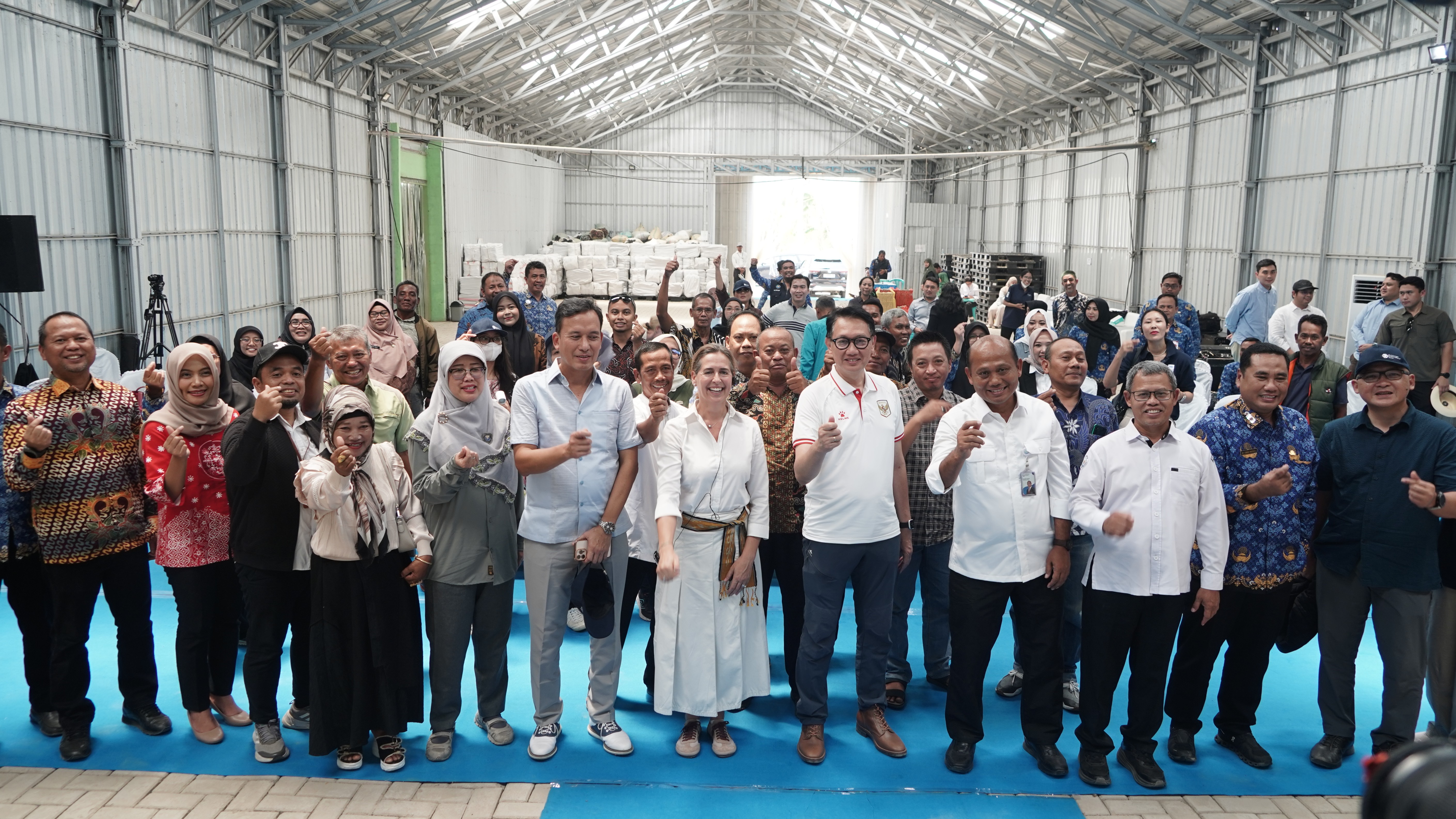 Kunjungan kerja bersama UNDP ke Budi Daya Rumput Laut Gracilaria di Sidoarjo